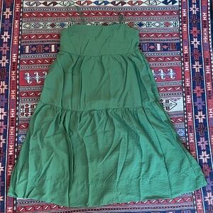 Abercrombie & Fitch Tiered Green Midi Dress